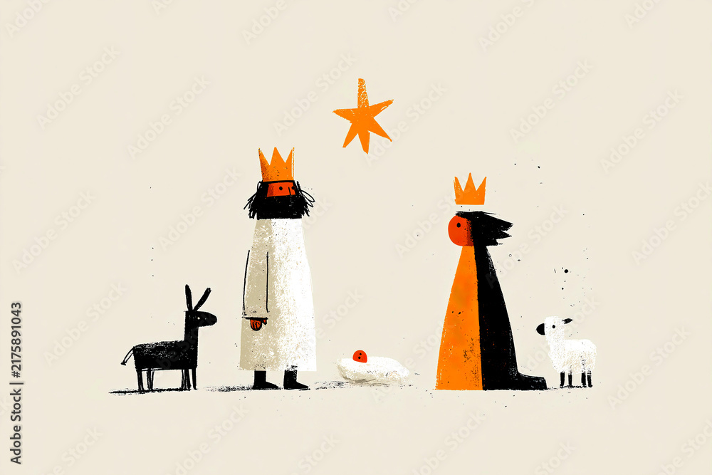 Naklejka premium Christmas illustration