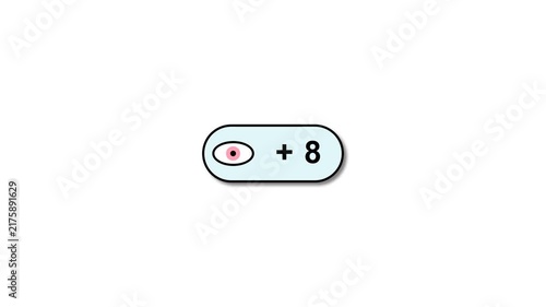 Minimalist Social Media View Counter Icon, Flat Design 4K Motion Graphic