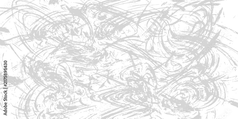 Fototapeta premium Abstract grey paint strokes on white background creating a dynamic texture for design elements