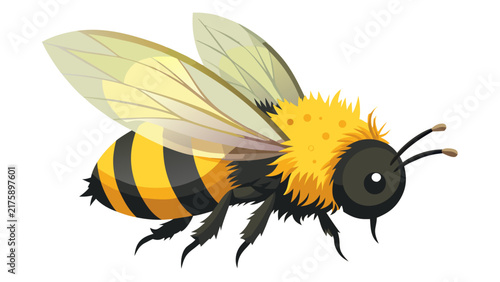 Honey Bee Illustration Editable Vector Graphic