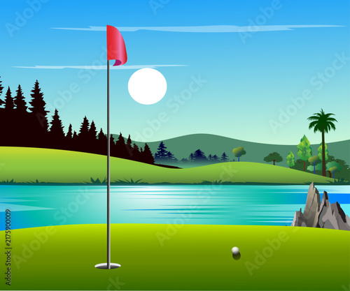 Scenic Golf Course by the Lake