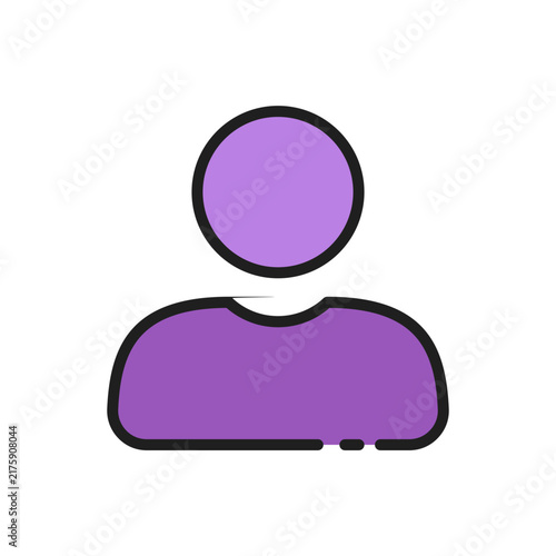 Business user profile line icon