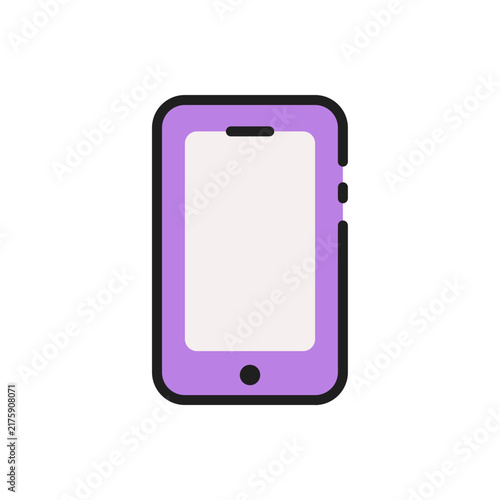 Smartphone mobile device line icon