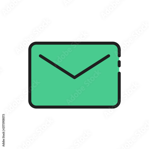 Email envelope message line icon