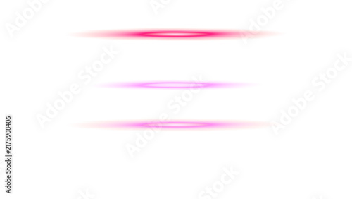 Three pink elliptical light rings glow softly with blurred edges, forming a coordinated abstract effect set on a transparent background, png