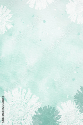 Green abstract watercolor background for web banners design