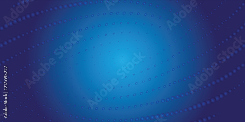 3D blue techno background. Big data visualization on dark space with dotted lines shape effect decoration. Modern graphic design element dots circle style concept for flyer, card, or brochure cover