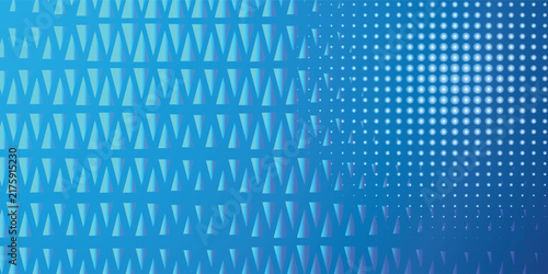 Futuristic Cyan Blue Geometric Halftone Background with Abstract Triangular Pattern