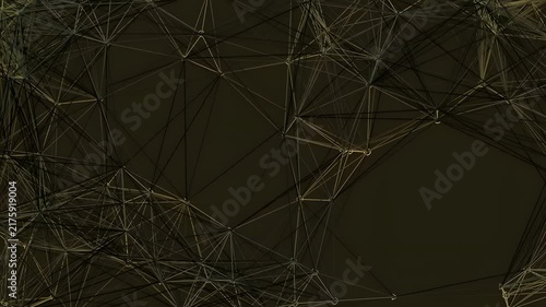 Abstract geometric network with interconnected lines and nodes