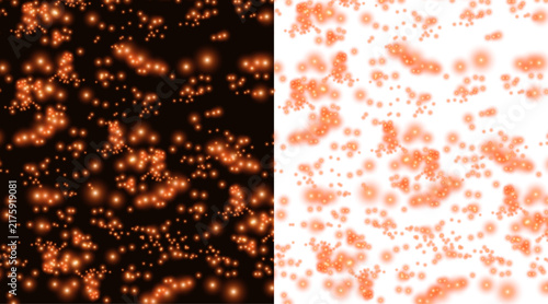 Принти на полотні A comparative analysis of two abstract speckled textures with warm color palette