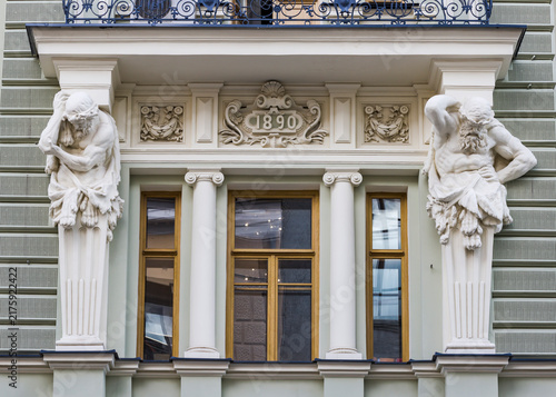detail of the facade of a building