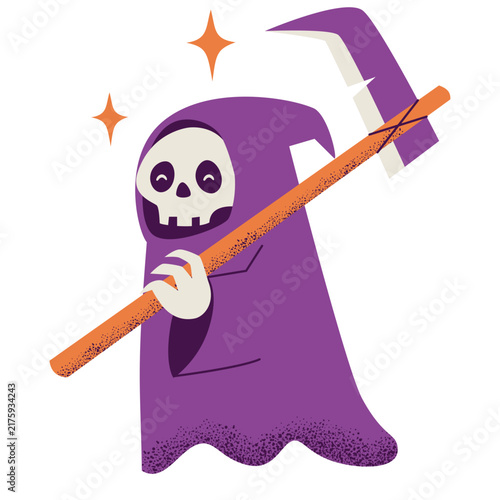 Halloween Grim Reaper Vector Illustration