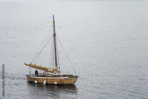 old wooden sailboat