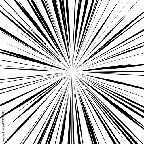 Sun Rays Radial Cartoon Background with Bright Rays and Playful Retro Style
