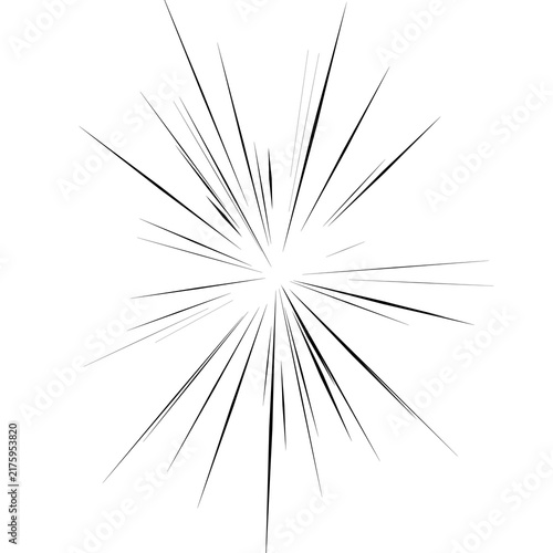 Sun Rays Radial Cartoon Background with Bright Rays and Playful Retro Style