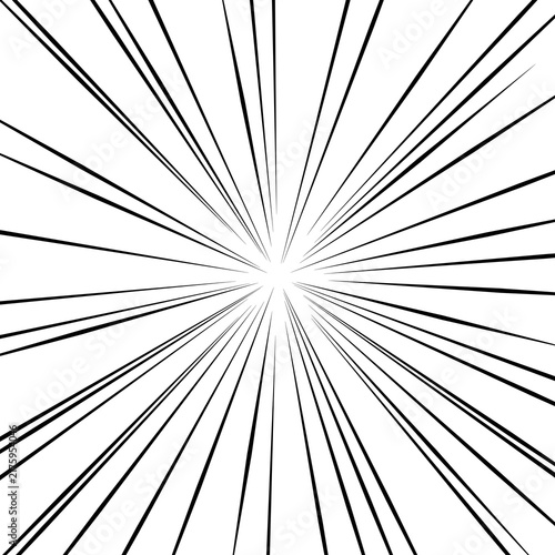 Sun Rays Radial Cartoon Background with Bright Rays and Playful Retro Style