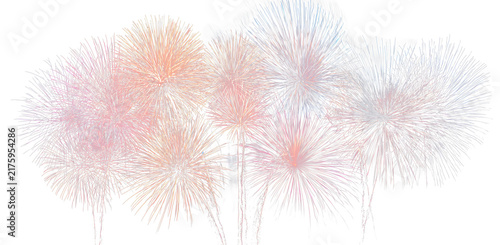 Festive Fireworks Explosion Overlay for Celebration Designs