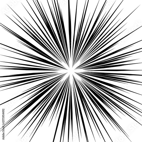 Sun Rays Radial Cartoon Background with Bright Rays and Playful Retro Style