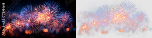 Festive Fireworks Light Burst Collection on Transparent Background