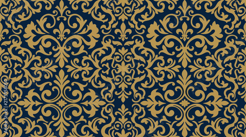 Premium Royal Victorian Damask Vector for Textile Fabric and Wallpaper Background Design
