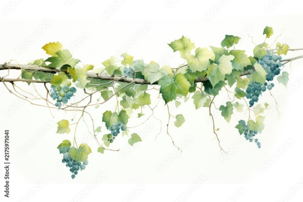Naklejka premium Vine nature grapes plant.