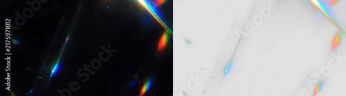 Canvastavla Abstract Rainbow Crystal Refraction with Neon Highlights
