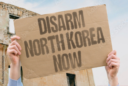 Fotografie "Disarm North Korea now" Diplomats push for denuclearization