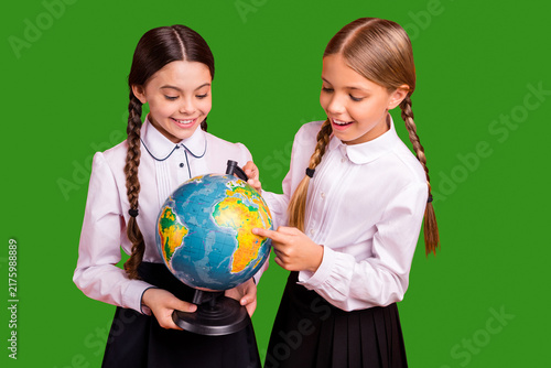 Konstfotografi Portrait of two person nice attractive lovely winsome charming cute cheerful che