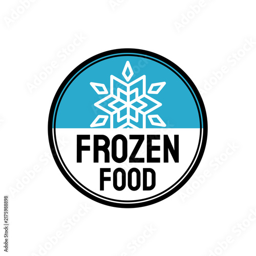 Frozen food sign - vector illustration