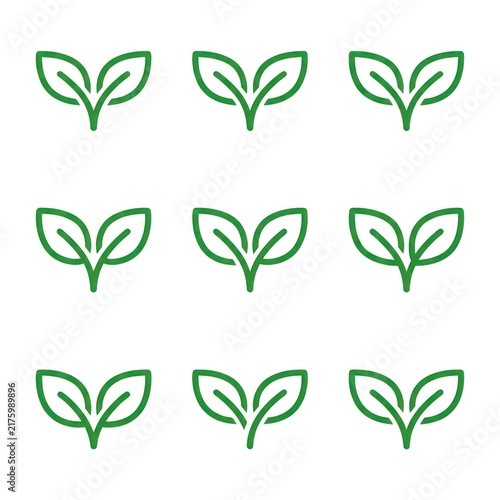 Abstract-botanical-leaf-emblem--two-flowing-green-leaves-connected-at-the-center--elegant-organic-geometry--minimalist-icon-design--sharp-clean-edges--white-background