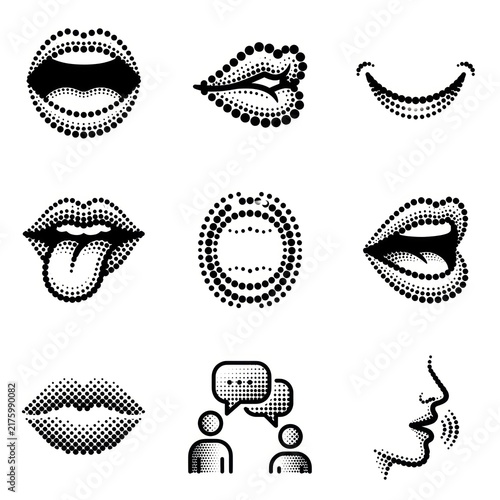 Abstract-mouth-silhouette-constructed-from-varying-black-halftone-dots--organic-curved-contours--subtle-highlights-and-shadows--minimalist-black-and-white-composition--modern-digital-artwork