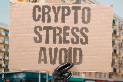 Canvastavla "Crypto stress avoid" Digital currency volatility causes financial anxiety