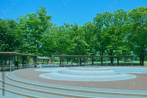 Naklejka 緑の公園