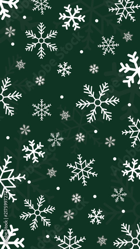 Abstract Winter with Snow Background. Repeated White Snow Pattern Vector Illustration on Phthalo Color. Seasonal Holiday Wallpaper Design
