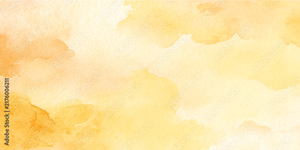 Fototapeta premium abstract watercolor background, Abstract painted watercolor background on paper texture, Abstract painted watercolor background on paper texture, yellow orange background, watercolor grunge vector. 