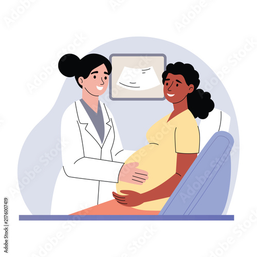 Gynecologist Vector Illustration EPS File 