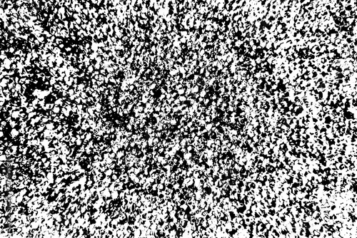 Grainy vector background. Monochrome silhouette. Porous black ornament on a colorless background.