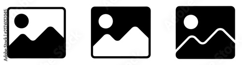 Bild auf Leinwand photo gallery album image icon set