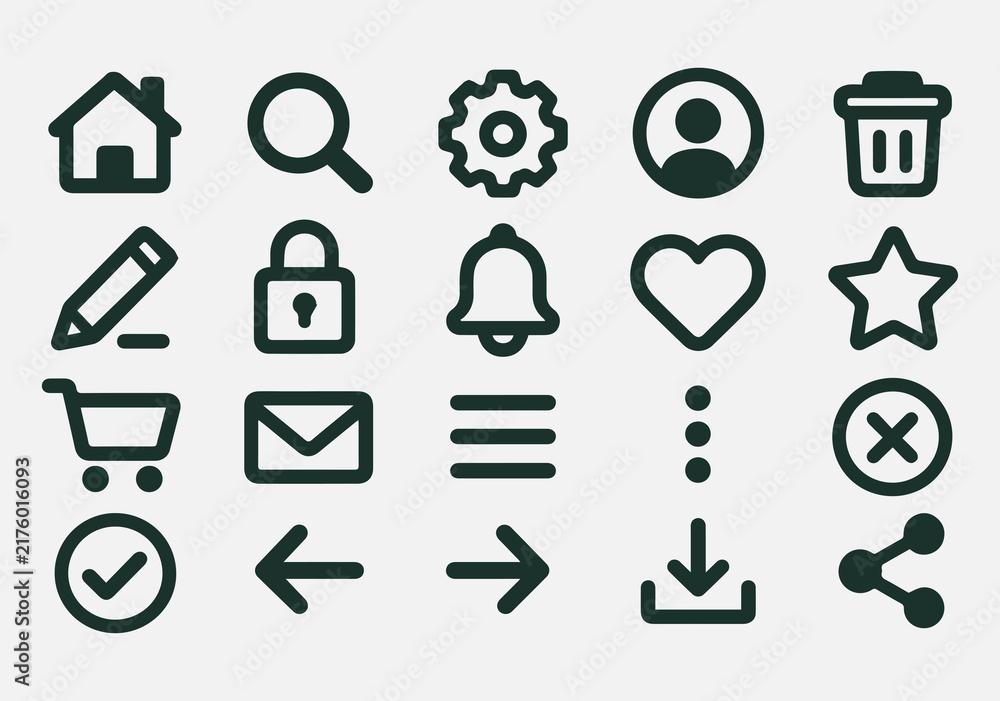 Fototapeta premium User Interface Icons 