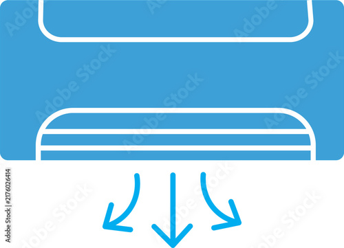 Swipe down arrows on turquoise background Vector