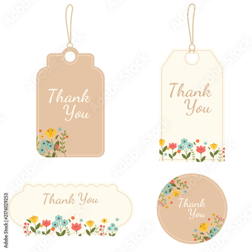 Floral Thank You Gift Tag