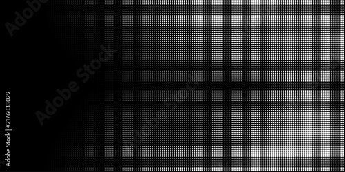 Refined black halftone pattern background. Abstract look, dotted tone transition and clean contrast. Luxury vector design for web design, website header and template.