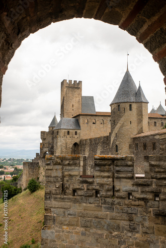 Cuadro en lienzo the towers of the castle in the city of carcassonne france