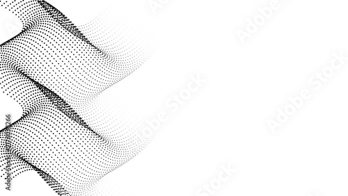 Premium white halftone pattern background. Abstract look, monochrome dot gradient with smooth flow. Minimal vector design for marketing, digital design and backdrop.