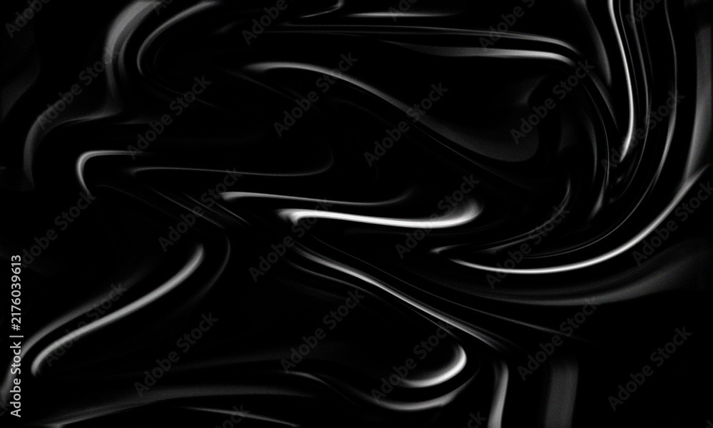 Fototapeta premium Abstract black and white swirling liquid texture background