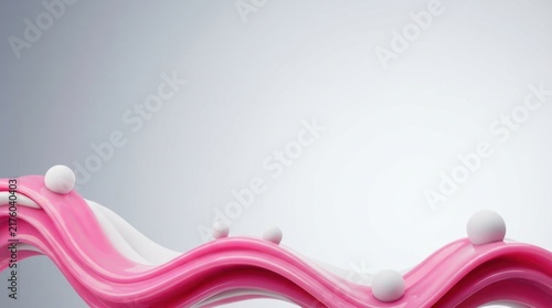 Abstract pink wave background with soft light gradient for health related topics