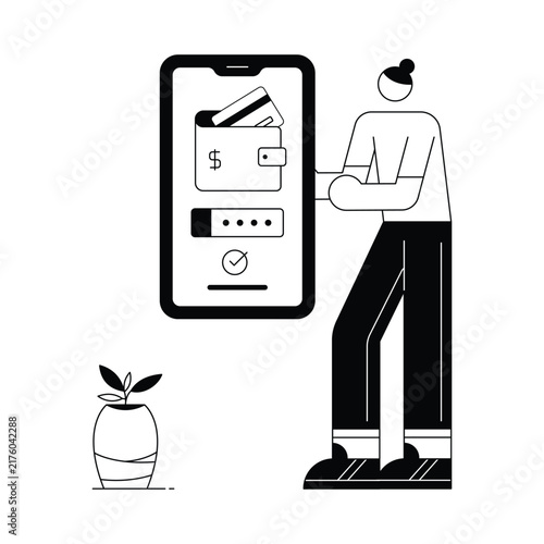 Digital Wallet Vector Illustration Eps 10 File