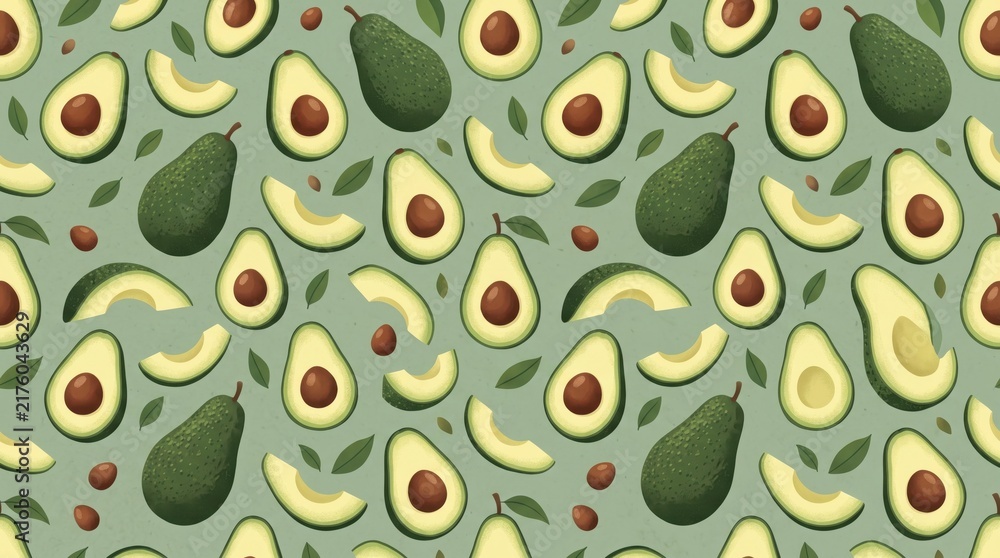 Fresh fruits and vegetable seamless pattern vector with strawberry, blueberry, raspberry, organic fruit, and food background design.