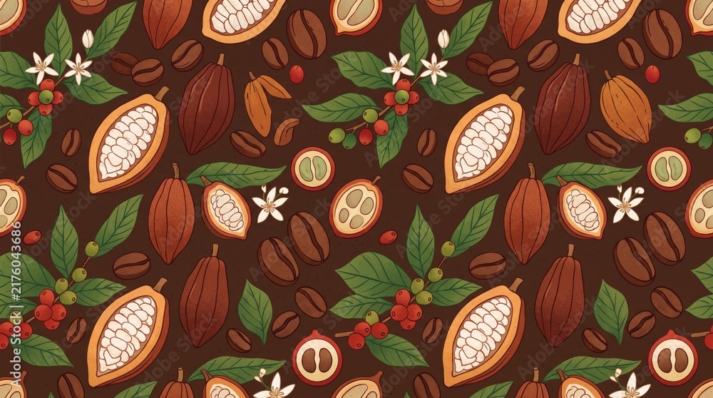 Fresh fruits and vegetable seamless pattern vector with strawberry, blueberry, raspberry, organic fruit, and food background design.