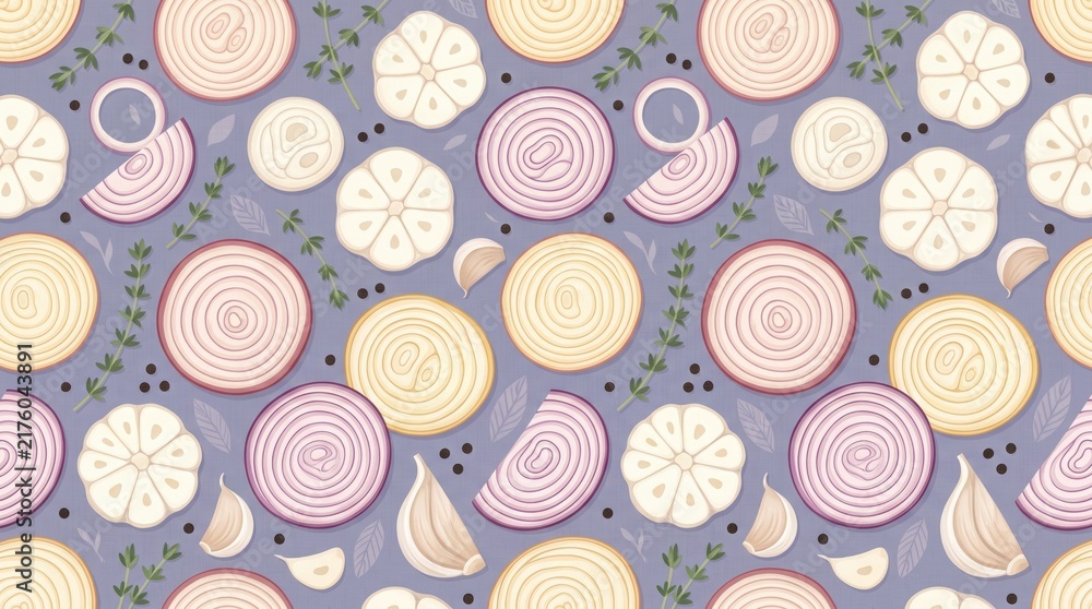 Fresh fruits and vegetable seamless pattern vector with strawberry, blueberry, raspberry, organic fruit, and food background design.